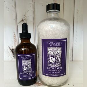 Santa Ynez Lavender Bath Salts and Body Oil